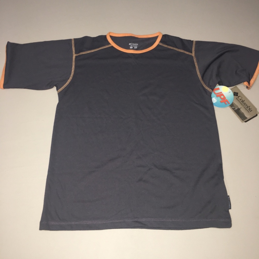 Columbia Mountain Tech Ringer Tee Grey/Orange Med